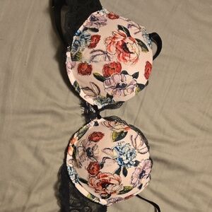 Floral Lace Trim Bra